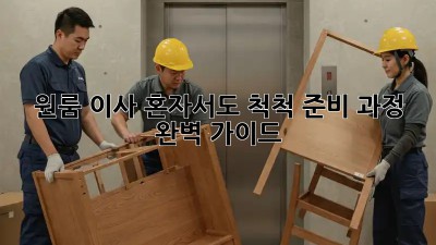 원룸 이사, 혼자서도 척척! 준비 과정 완벽 가이드