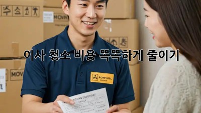 이사 청소, 비용 똑똑하게 줄이기!